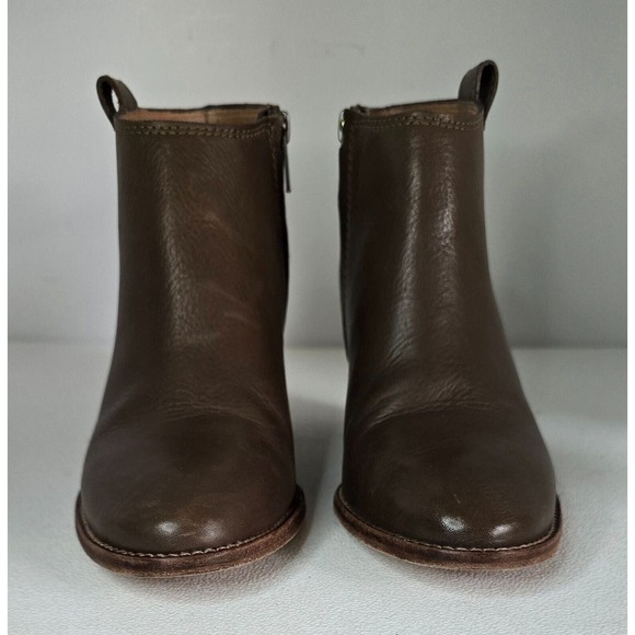 Madewell Billie ANKLE Boots Wet Pebble Gray TAUPE SZ 7 Short Side Zip Boots - Picture 3 of 8